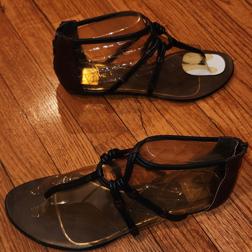 Dolce Vita Black and Brown Strappy Sandals